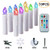 10PCS Window Candles Battery Operated Candles with Timer Remote 12 Colors LED Flameless Taper Candles for Holiday Christmas Window Flickering Lights Decorations