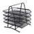 CLATINA 4-Tier Metal Mesh File Rack Organizer Desk Letter Tray Paper Document Holder for Office Home School Black
