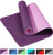 Ewedoos Yoga Mat Non Slip TPE Yoga Mats Exercise Mat Eco Friendly Workout Mat for Yoga Pilates and Floor Exercise Thick Fitness Mat Carry Strap Included Purplepink