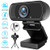 Webcam, HD Webcam 1080P with Privacy Shutter and Tripod Stand, Pro Streaming Web Camera with Microphone, Widescreen USB Computer Camera for PC Mac Laptop Desktop Video Calling Conferencing Recording