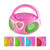 auna Roadie  Kids Portable Boombox with CD Player and Radio  LED Light  AM/FM Radio  Bluetooth  MP3/CD Player  Aux-Input  Headphone Jack  Pink