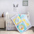 La Premura Safari Baby Nursery Crib Bedding Sets  Giraffes, Zebra, Elephants, Lions 3 Piece Standard Size Crib Set in Yellow, Turquoise & Gray