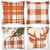 Decorbay Orange Buffalo Check Plaid Throw Pillow Covers 18x18 - Set of 4, Harvest Thanksgiving Pillow Covers for Fall Autumn, Cushion case Set for Home Decor, Cotton Linen Fabric