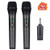 Kithouse K380A Wireless Microphone Karaoke Microphone Wireless Mic Dual With Rechargeable Bluetooth Receiver System Set - UHF Handheld Cordless Microphone For Singing Speech Church(Elegant Black)