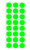 ChromaLabel 1/2 Inch Round Permanent Color-Code Dot Stickers, 1200 Pack, 24 Labels per Sheet, Fluorescent Green