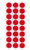 ChromaLabel 1/2 Inch Round Permanent Color-Code Dot Stickers, 1200 Pack, 24 Labels per Sheet, Red