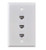 Ethernet Wall Plate, HTTX White 3-Port CAT6 Wall Plate with Removable F/F RJ45 Punch Down Keystone Jack Inserts