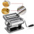 Pasta Maker Machine Stainless Steel Pasta Roller Machine Includes Pasta Cutter Hand Crank Lasagna Fresh Noodles for Home Kitchen (White)