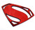Fan Emblems Batman v Superman: Dawn of Justice 3D Car Badge - Superman Logo (Red Chrome)