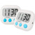 2 Pack Digital Kitchen Timer for Cooking Big Digits Loud Alarm Magnetic Backing Stand Cooking Timers for Baking White