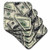 3dRose cst_63043_1 100 Dollar Bill Pattern-Soft Coasters, Set of 4