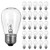 Pack of 26pcs S14 Light Bulbs for String Lights -11 Watt E26 Medium Candelabra Screw Base S14 Warm Replacement Clear Glass Bulbs for Commercial Grade Outdoor Patio Garden Vintage String Lights