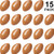 Sports Stress Ball, Mini Foam Squeeze Sports Ball, Foam Squeeze Sports Ball for School Carnival Reward, Party Bag Gift Fillers (Football, 15 Packs)