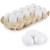 SallyFashion 15 PCS White Wooden Eggs Easter Eggs Fake Eggs for Children DIY Game,Kitchen Craft Adornment,Toy Foods