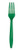 Creative Converting Touch of Color Premium 24 Count Plastic Forks, Emerald Green