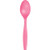 Creative Converting Touch of Color Premium 24 Count Plastic Spoons, Candy Pink