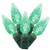 Vickerman 100 Count Single Mold C6 LED Light Set with Green Wire, Green