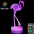3D Illusion Lamp Flamingo 3D Night Light for Kids 7 Color Changing Lights Desk Table Lamp Home Decor Sleep Lamp Best Gift Toys (Flamingo)
