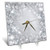 3dRose 3D Rose White and Gray Sparkle Bokeh with Stars - Desk Clock, 6 by 6-inch (dc_222291_1)