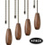 4 Pieces Ceiling Fan Chain Pulls Wooden Pull Chain Extension Pull Chain for Ceiling Light Lamp Fan Chain (Walnut Color)