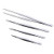 4 Pieces Tweezer Set Stainless Steel Long Straight Tweezers Plant Grass Garden Tweezers with Serrated Tips and Non-Slip Handle, 11.8/9.8/7.9/6.3 Inches Long