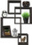 Greenco 4 Cube Intersecting Wall Mounted Floating Shelves Espresso Finish
