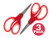 1InTheOffice Kids Pointed End Scissors, 5", Red Two Tone Handle, Set of 3