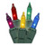 Vickerman GW Mini Light Set, 50Lt, Green/Multi