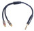 Devinal 1/4" to 2 RCA Female Y Cable, 6.35mm Male Stereo to Dual Phono Female Audio Adapter, Quarter inch TRS to 2 RCA Adapter Splitter Cord Connector convertor 1FT 0.3M