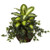 Nearly Natural 6732 Dieffenbachia and Ivy with Decorative Planter, Green