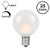 Novelty Lights 25 Pack G40 Outdoor Globe Replacement Bulbs, Frosted White, C7/E12 Candelabra Base, 5 Watt