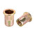 uxcell M10 Carbon Steel Rivet Nuts Flat Head Insert Nutsert Yellow Zinc Plated 50 Pcs