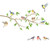 Decowall DA-1804 Garden Birds on Tree Branch Kids Wall Stickers Wall Decals Peel and Stick Removable Wall Stickers for Kids Nursery Bedroom Living Room
