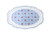 Creative Co-op 15.25" Floral Stoneware Blue Scalloped Rim Platter