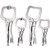 4 Piece C-Locking Pliers, 6 Inch and 11 Inch C-Clamp Locking Pliers with Regular Tip and Swivel Pads, Nickel Plated C Pliers Welding Vise Grip Clamps for Woodworking, Welding, Clamping Car body Panel