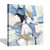 Abstract Picture Canvas Wall Art: Hand-Painted Artwork White and Blue Abstract Painting for Bedroom (24'' x 24'' x 1 Panel)