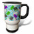 3dRose tm_185467_1 Accountant Themed Pattern Blue Travel Mug, 14 oz, White