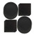 Solid Black Paper Dinner Plates and Luncheon Napkins, Black Party Supplies and Table Decorations (Serves 16)