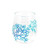 DEI Coral Pattern Stemless Wine Glass, Regular, Blue