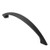 Cauldham 10 Pack Solid Kitchen Cabinet Arch Pulls Handles (5" Hole Centers) - Curved Drawer/Door Hardware - Style M243 - Matte Black