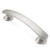 Cauldham 10 Pack Solid Kitchen Cabinet Arch Pulls Handles (3-3/4" Hole Centers) - Curved Drawer/Door Hardware - Style T750 - Satin Nickel