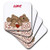 3dRose CST_37319_3 Adorable Teddy Bear on I Luv U Blocks-Ceramic Tile Coasters, Set of 4