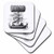 3dRose CST_80332_3 Air Ship Drawing Steampunk Style-Ceramic Tile Coasters, Set of 4