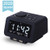 ?Upgraded? Digital Alarm Clock, FM Radio, Dual USB Charging Ports, Temperature Detect, Dual Alarms with 7 Alarm Sounds, Snooze, 6-Level Brightness Dimmer, Batteries Operated, for Bedroom, Sleep Timer