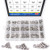 Glarks 510Pcs Metric M3 M4 M5 304 Stainless Steel Flat Head Countersunk Socket Cap Bolts Screws Nuts Assortment Kit, Allen Hex Drive