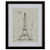 Amazon Brand  Stone & Beam Modern Reprint of Eiffel Tower Sketch, Brown Frame, 18" x 22"