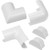 D-Line Cable Raceway Accessories | Join Multiple Channels of D-Line Cord Covers | Connector Multipack (Maxi (Large), White)