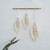 Clife Macrame Wall Hanging Feather Boho Chic Woven Leaf Tassels Decoration Cotton Ornaments - Bohemian Apartment Decorations - Living Room Bedroom Decor (Ivory-3 Leaf)