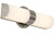 New Modern Transitional Frosted Bathroom Vanity Light Fixture | Contemporary Sleek Dimmable LED Rectangular Bar Design | Vertical & Horizontal Lighting Polished Metal Wall Sconce 3000K Warm White 18"