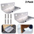 YBB 2Pcs Hands Free Foot Door Opener, Stainless Steel Touchless Sanitary Foot Operated Pull Door Handles (L)